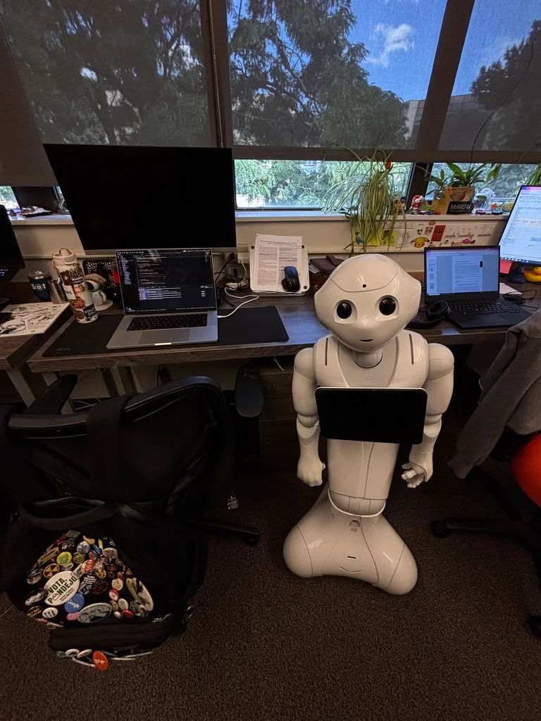 Pepper robot in the lab